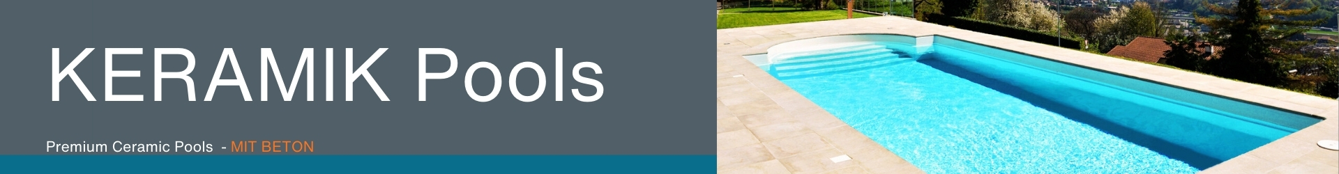 Keramik Pools mit Betoneinbau
