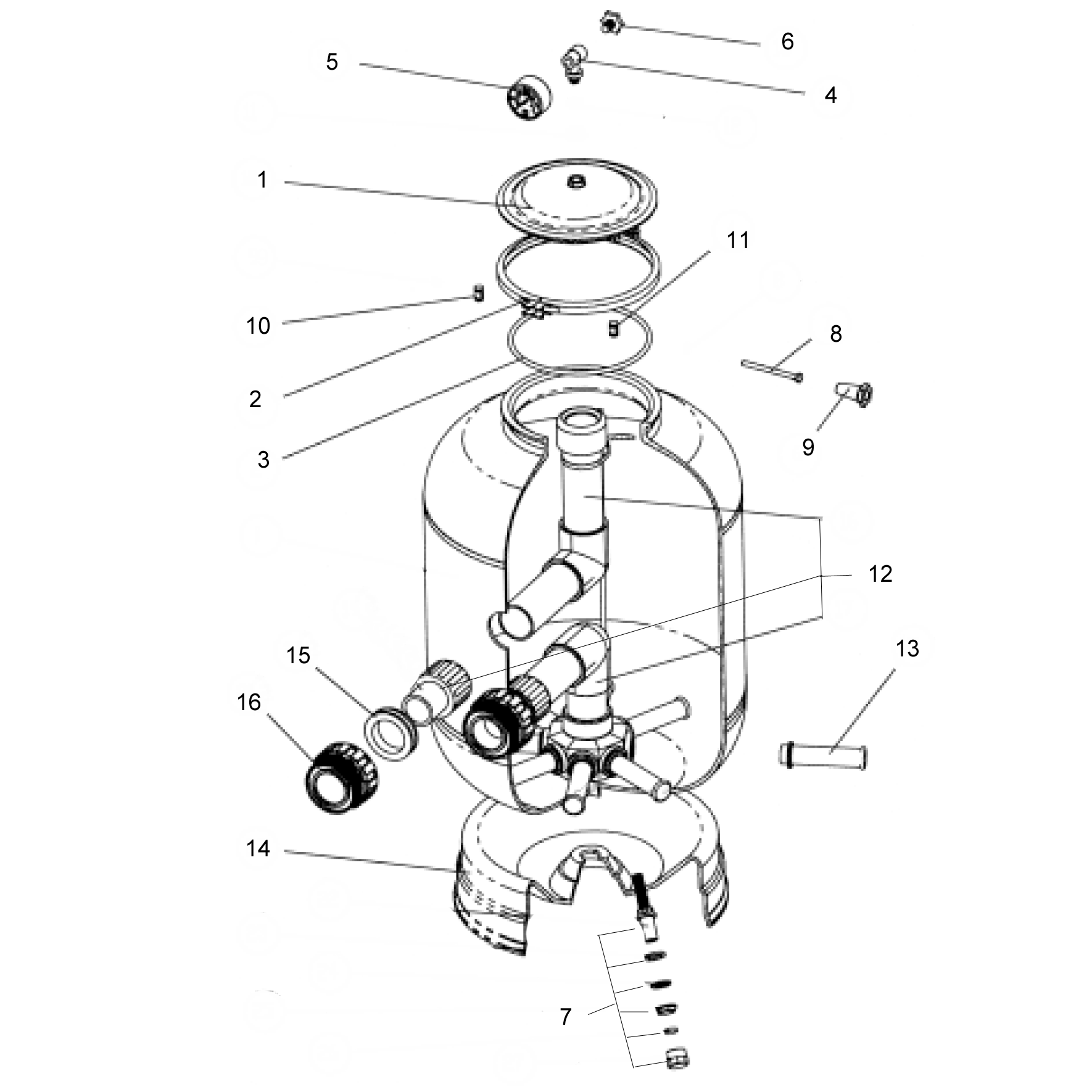 Manometer Anschluss Hinten 