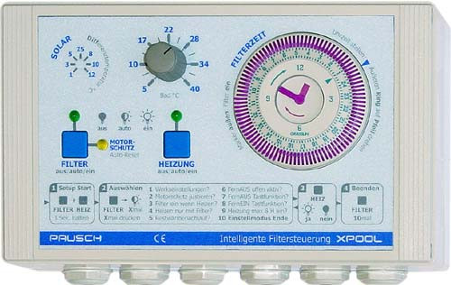 Filtersteuerung Calpool 230 V mit Heizungsregelung