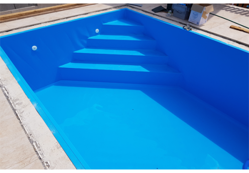 Komplettset Pool mit Ecktreppe und Einhängefolie 0,9mm
