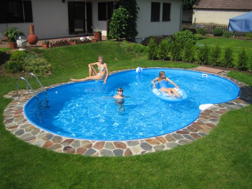 FAMILY Achtform Pool 525 x 320 x 150 cm Sand