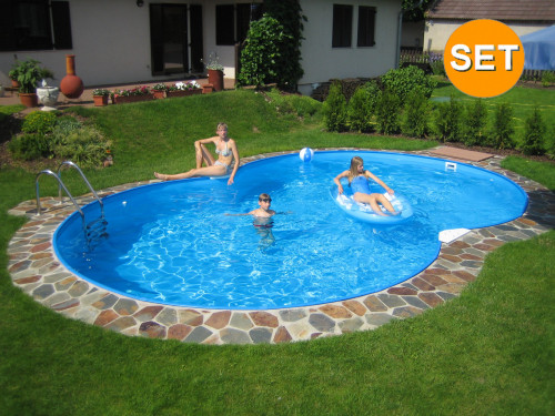 FAMILY Achtform Stahlwand-Pool KOMPLETTSET von Future Pool - verschiedene Größen