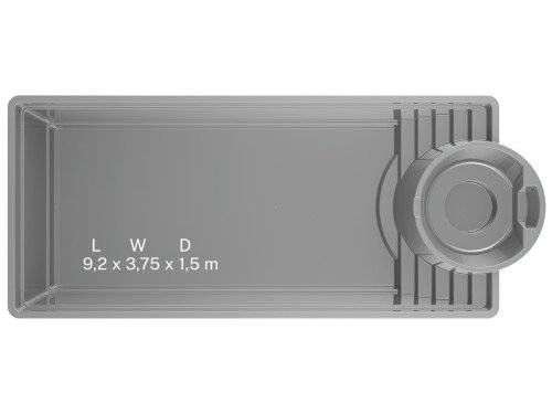 Ampron SPA 92 - Ceramic Pool 920 x 375 x 150cm