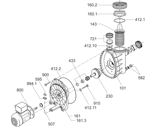 Übergangsverschraubung, bestehend aus: Überwurfmutter für Bundbuchse d = 50 mm und Schlauchtülle 1 1/4" / 1 1/2", schwarz