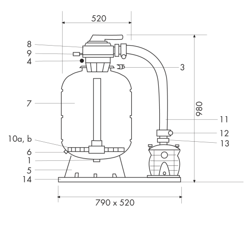 Delta Filterbehälter 520