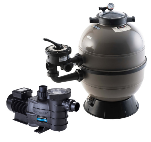 Sandfilter HI Advanced Side Mount D 500 mm + Hayward PowerFlo II, 10m³/h