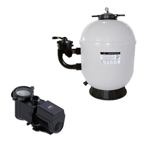 Sandfilter Superpool Klassik Side Mount D 500 mm + Aquark ECO 15 Inverterpumpe