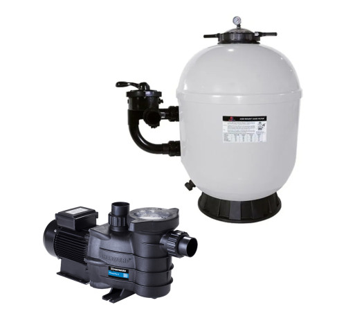 Sandfilter Superpool Klassik Side Mount D 500 mm + Hayward PowerFlo II, 13m³/h
