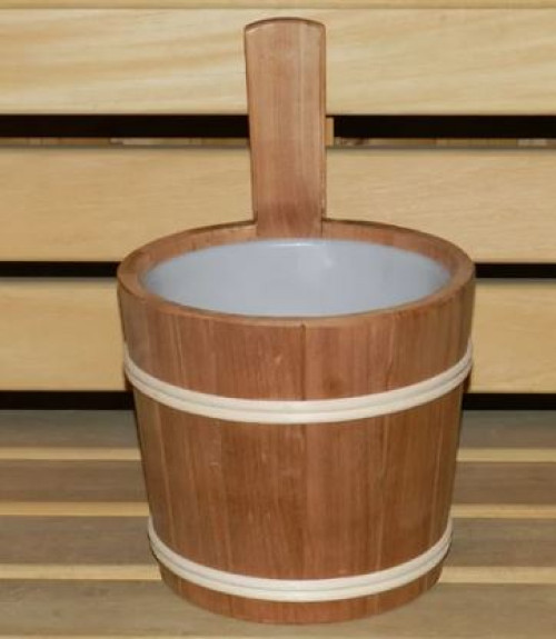 Aufgusskübel 5 Liter, Außen Espenthermoholz- Symbolfoto - Farbe kann variieren