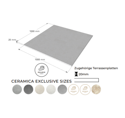 ScandiRoc Terrassenplatten CERAMICA 100x100x2cm