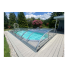 AquaDome - ATHEN Light Clear Poolüberdachung mit Klappe