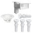 SET - BWT 1 High Level Skimmer + 4 Einlaufdüsen + 1 Bodenablauf in Farbe Weiß