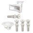 SET - BWT 1 Skimmer + 4 Einlaufdüsen + 1 Bodenablauf in Farbe weiß