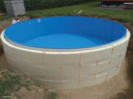 Stahlwandpool ohne Beton