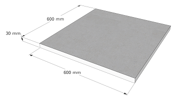 Schwere Terrassenplatten 60x60x3cm