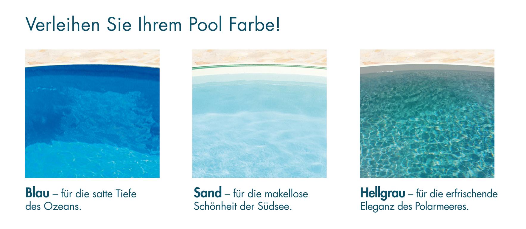 Stahlwandbecken Milano Farben Innenhuelle
